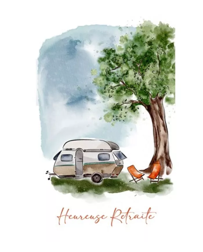 Carte A5 - Caravane - Retraite