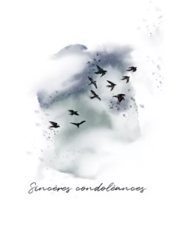 Carte A4 - Sincères condoléances
