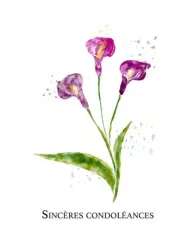 Carte A4 - Sincères Condoléances