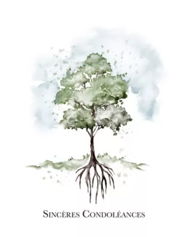 Carte A4 - Sincères Condoléances