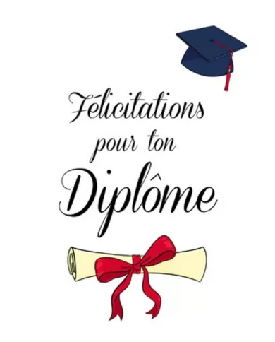 Carte A6 - Félicitations pour ton Diplôme