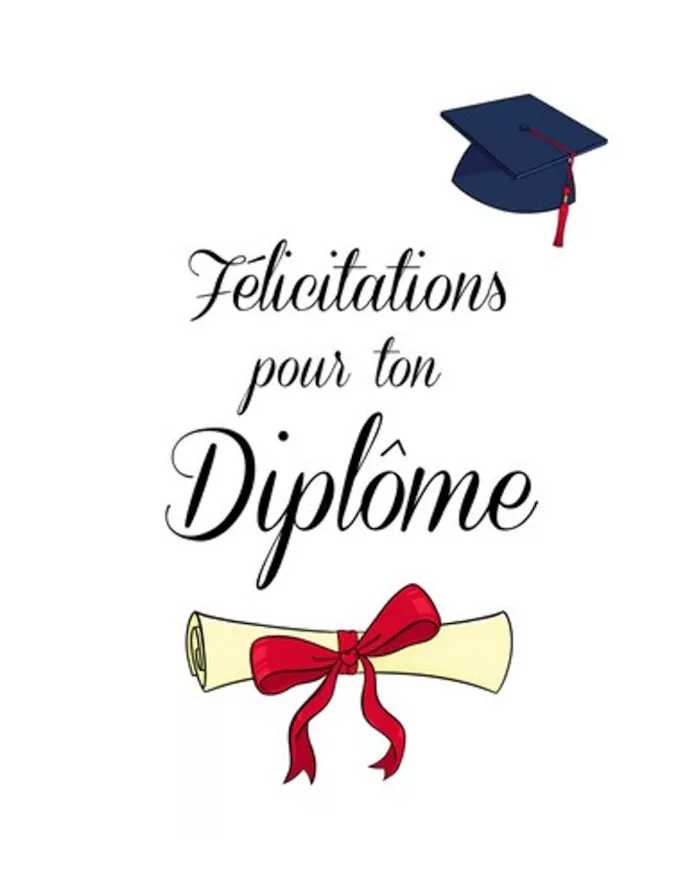 Carte A6 - Félicitations pour ton Diplôme
