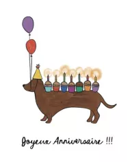 Carte B6 - HotDog Anniversaire