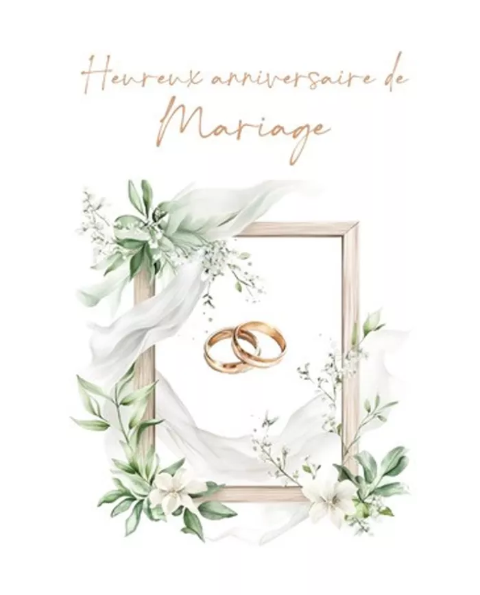 Carte B6 - Heureux anniversaire de Mariage