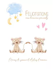 Carte B6 - Jumeaux - Fille