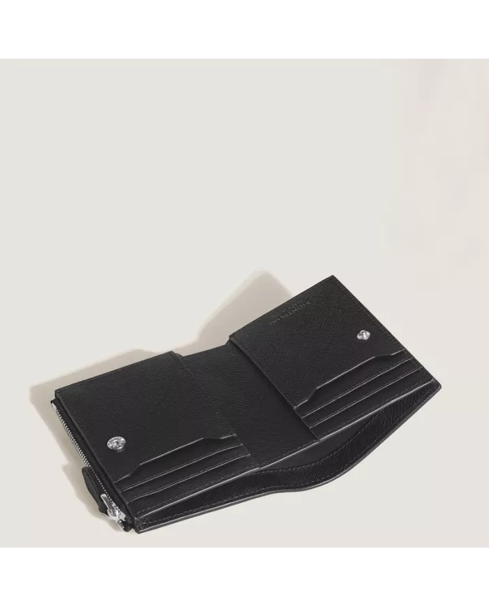 Mini Portefeuille Vertical 6cc en Cuir Sartorial