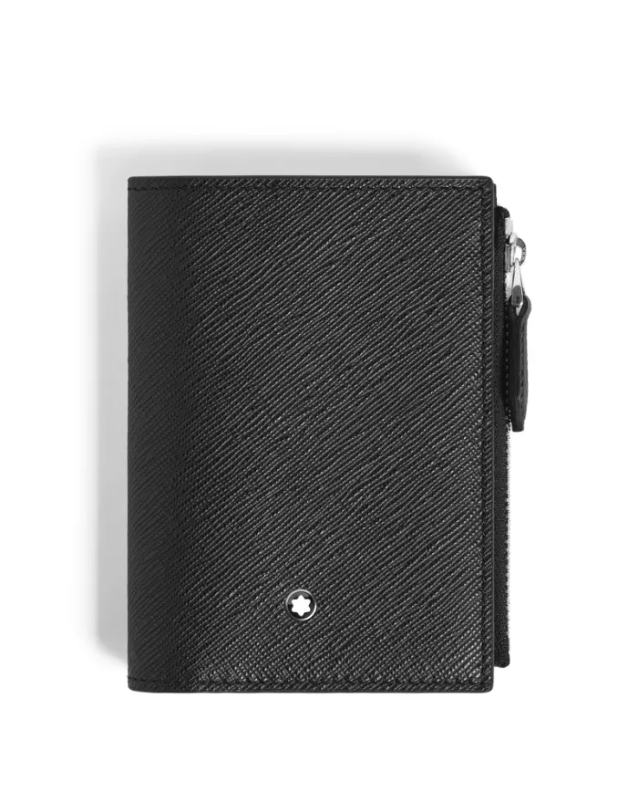 Mini Portefeuille Vertical 6cc en Cuir Sartorial