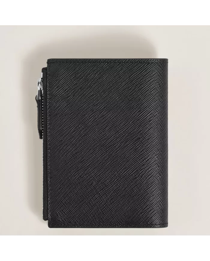 Mini Portefeuille Vertical 6cc en Cuir Sartorial