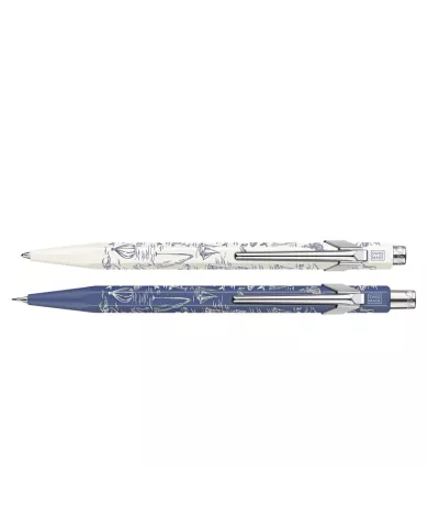 Set Stylo Bille & Porte-Mine 849™ Toile de Jouy Blanc & Bleu