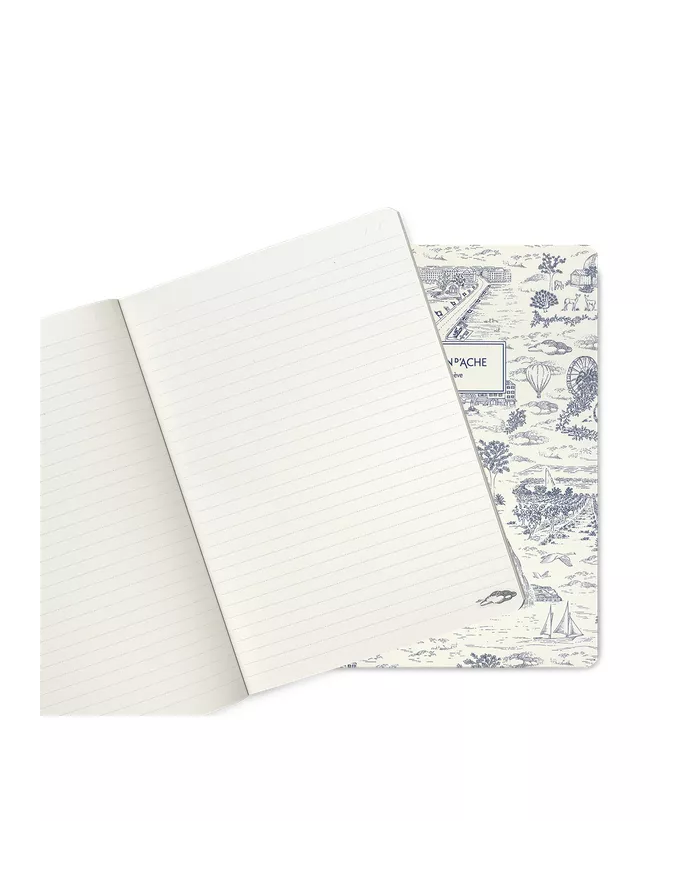 Carnet A5 Ligné Toile de Jouy