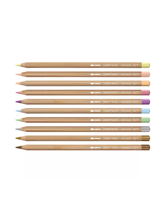 Set 10 Crayons de Couleur Toile de Jouy