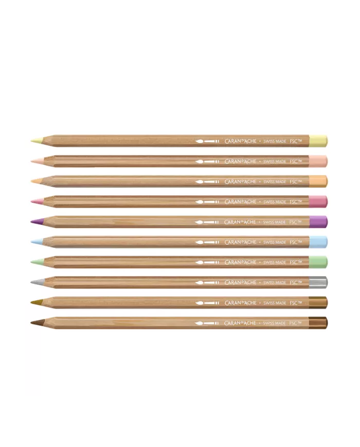 Set Multi-produits 10 Crayons de Couleur & 10 Pastels Neocolor™ II Aquarelle Toile de Jouy