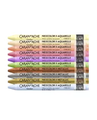 Set Multi-produits 10 Crayons de Couleur & 10 Pastels Neocolor™ II Aquarelle Toile de Jouy