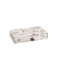 Set Stylo Bille Léman™ Toile de Jouy & Étui en Cuir Bordeaux