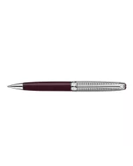 Set Stylo Bille Léman™ Toile de Jouy & Étui en Cuir Bordeaux