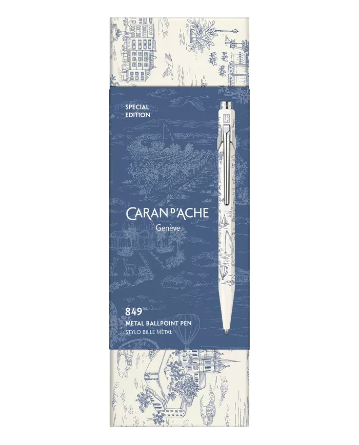Stylo Bille 849™ Toile de Jouy Blanc