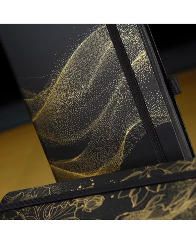 Notebook Total Black Holo Gold