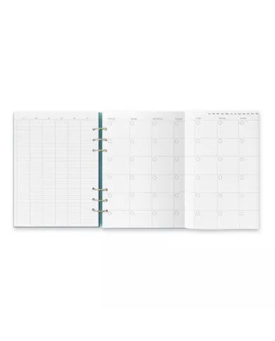 Clipbook A5 simili cuir bleu petrol