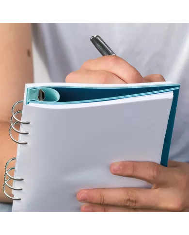 Clipbook A5 simili cuir rouge