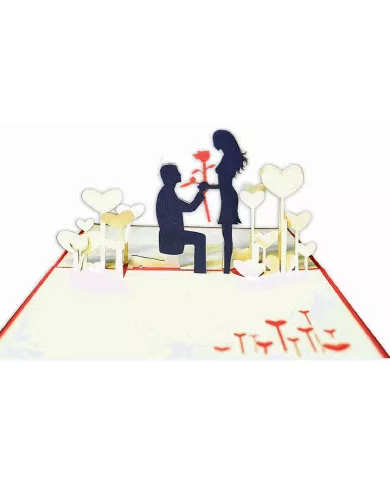 Carte "3D" demande en mariage