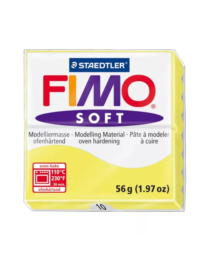 Fimo soft 57g jaune lemon et soleil