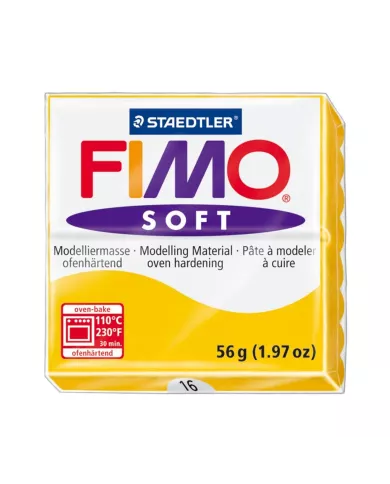 Fimo soft 57g jaune lemon et soleil
