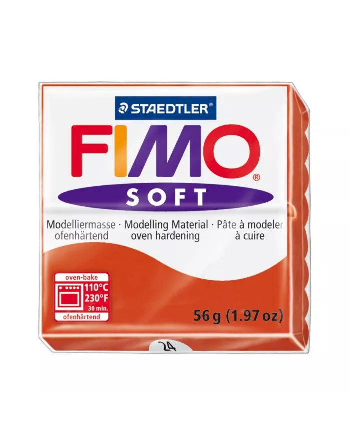 Fimo soft 57g rouge cerise, indien et merlot