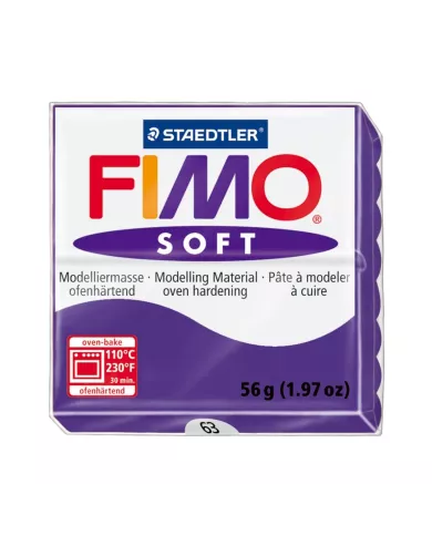 Fimo soft 57g violet prune, lavande et pourpre