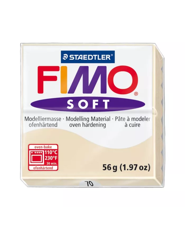 Fimo soft 57g brun chocolat, caramel, cognac et sahara