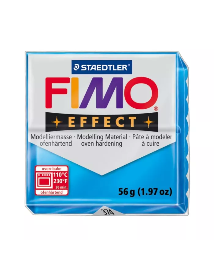 Fimo effect 57g bleu transparent