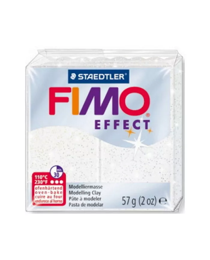 Fimo effect 57g blanc glitter