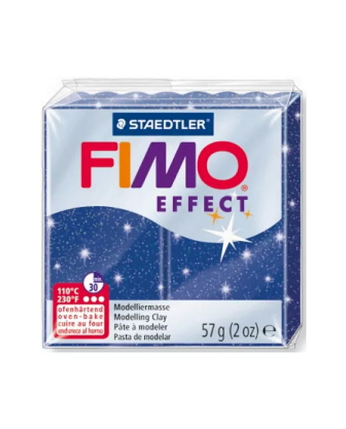 Fimo effect 57g bleu glitter