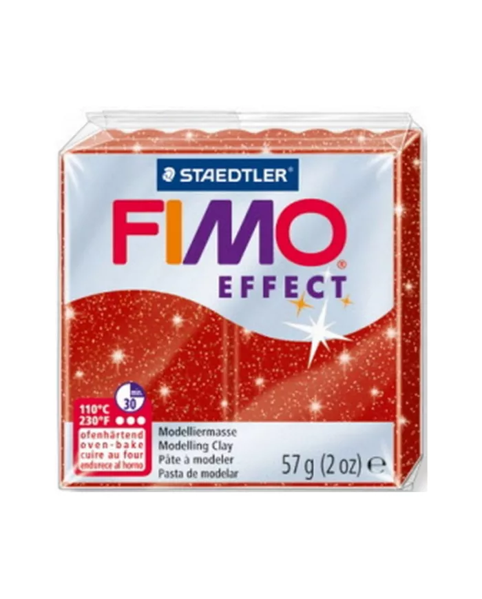 Fimo effect 57g rouge glitter
