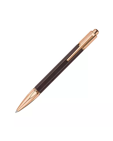 Stylo-bille Varius Ebony plaqué or rose