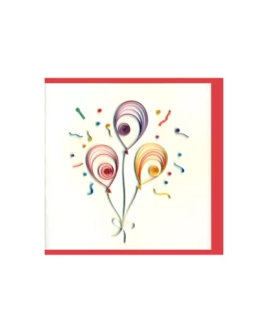 Carte "Quilling" ballons