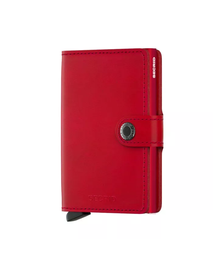 Secrid - Porte-cartes de crédit en cuir rouge