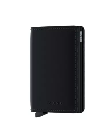 Secrid - Porte-cartes de crédit en cuir Slim noir matte