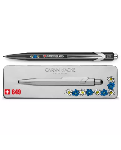 Stylo à bille 849 Totally Swiss Edelweiss noir